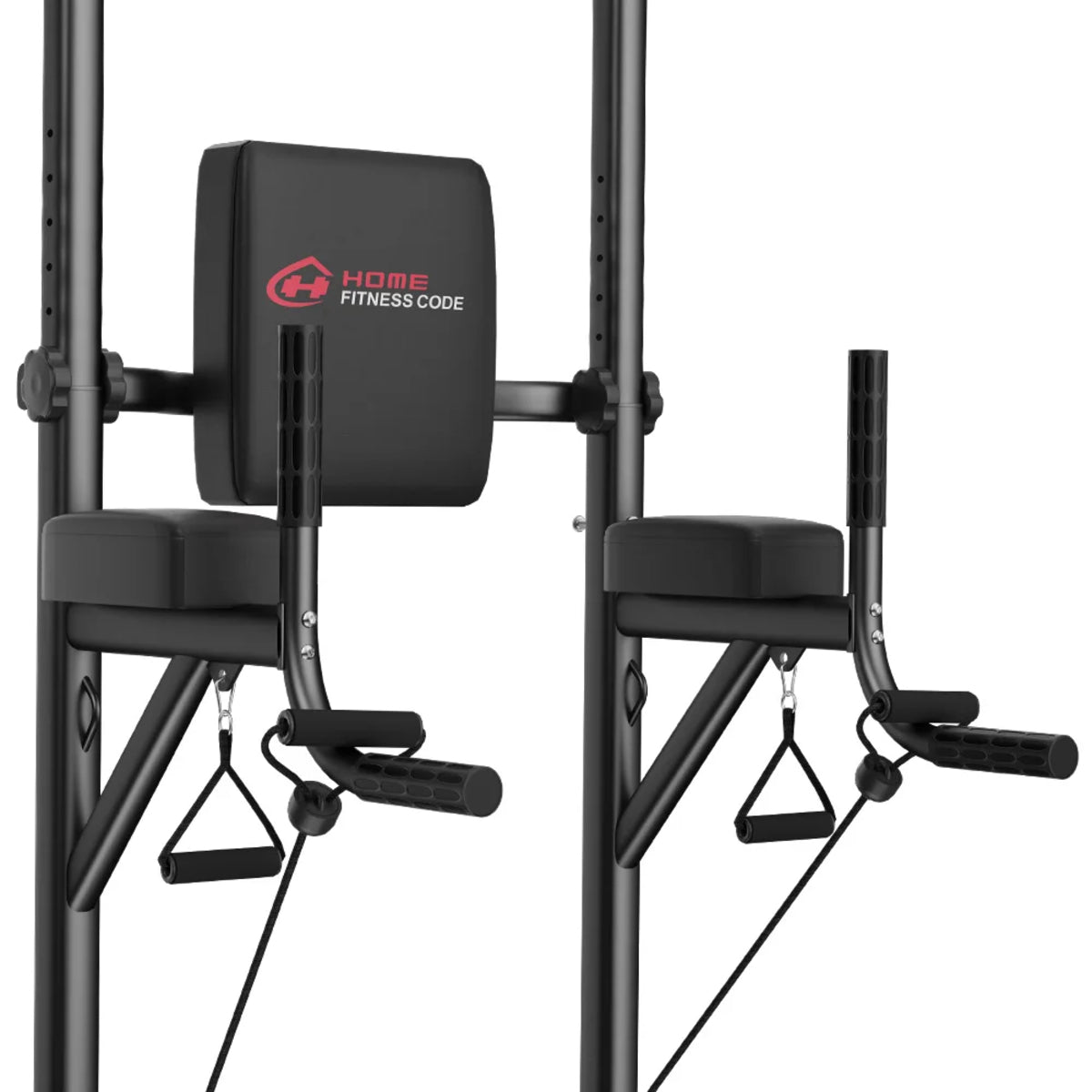 Power Tower Dip Station - Adjustable Pull-Up Bar and Ab Workout Equipment for Home Gym