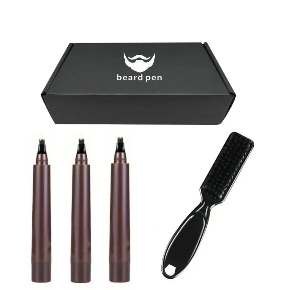 Beard Filling Pen Kit Waterproof Pencil Brush for Shaping and Colouring