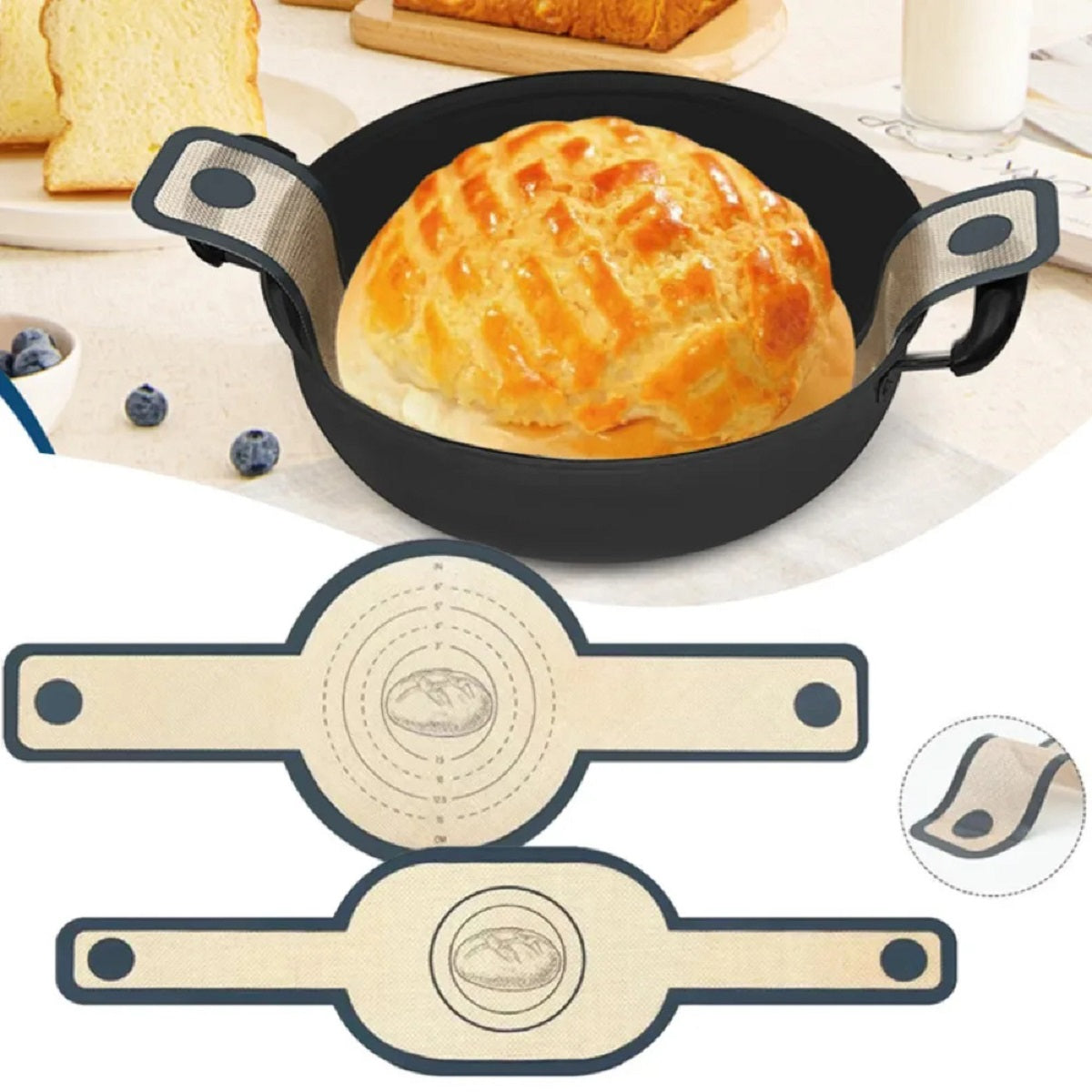 Reusable Silicone Bread Sling for Dutch Oven Baking