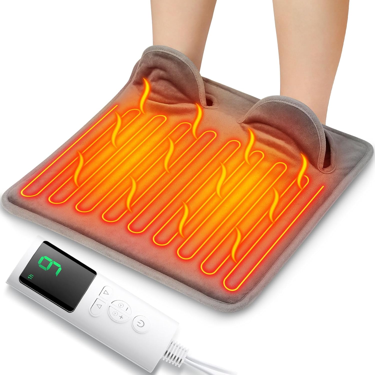 Heated Foot Warmer - Electric Heating Pad Cushion for Men and Women