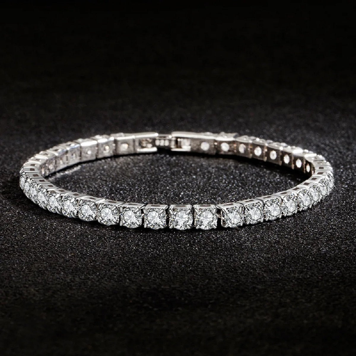 S925 Sterling Silver Tennis Bracelet Zirconia Charm Jewelry
