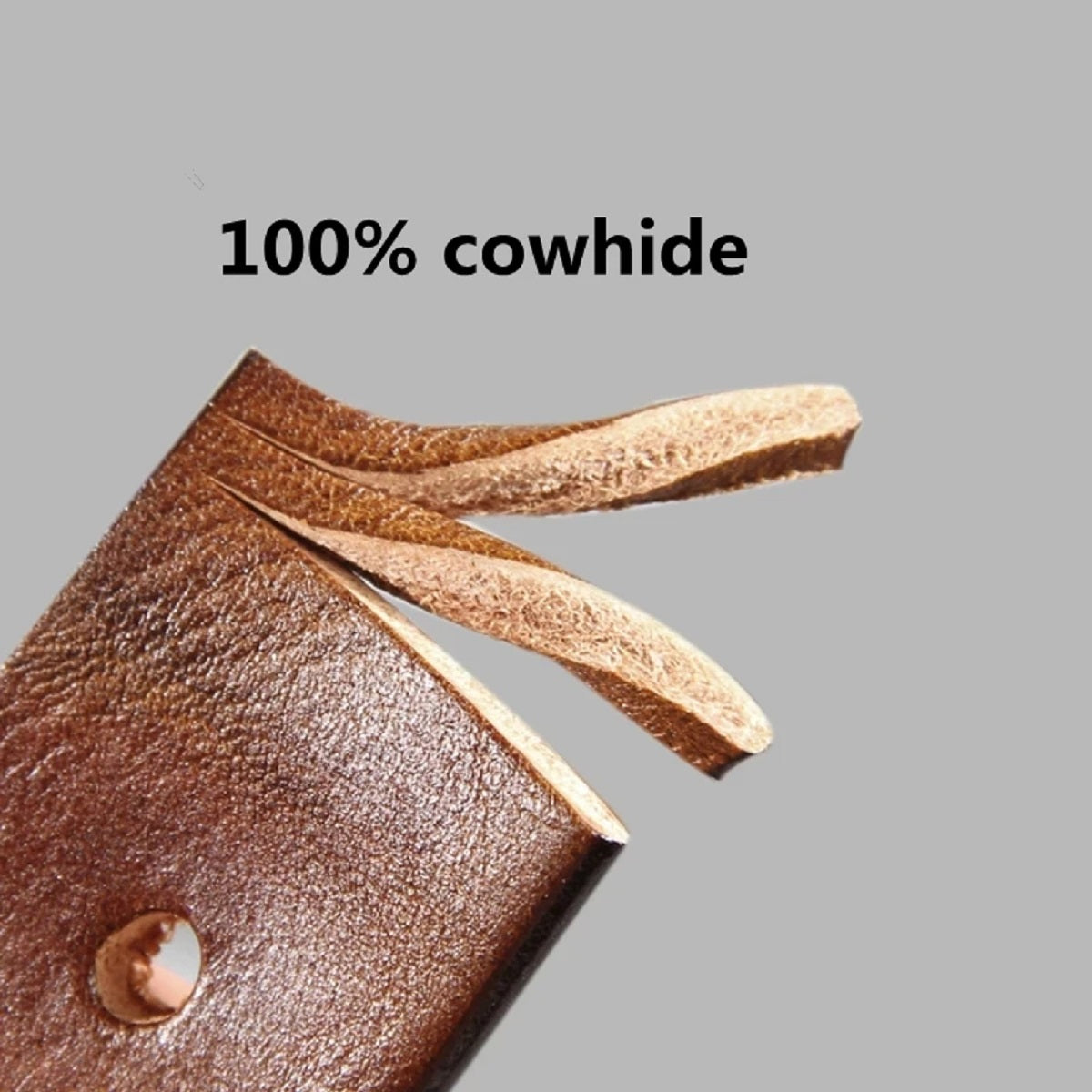 Men's Vintage Luxury Handmade Leather Copper Buckle Belt