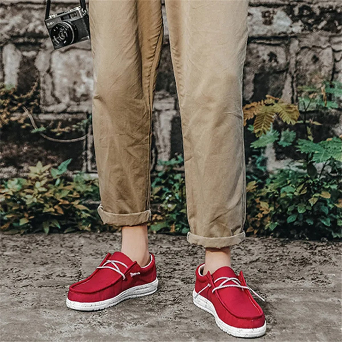 Men's Casual Canvas Loafers - Lightweight Breathable Driving and Boat Shoes