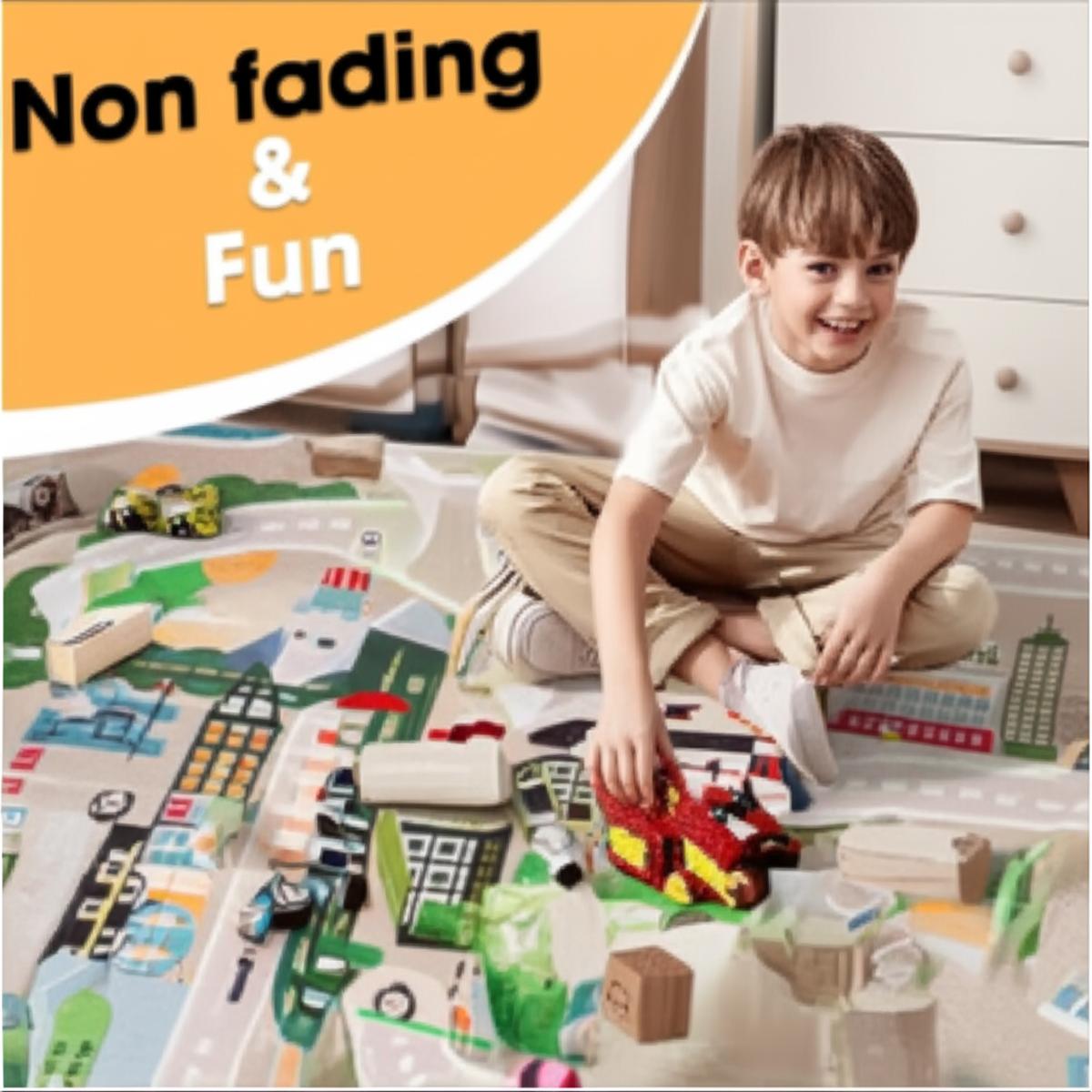 Parking Lot Play Mat - Kids' Reading Crawling Carpet for Area