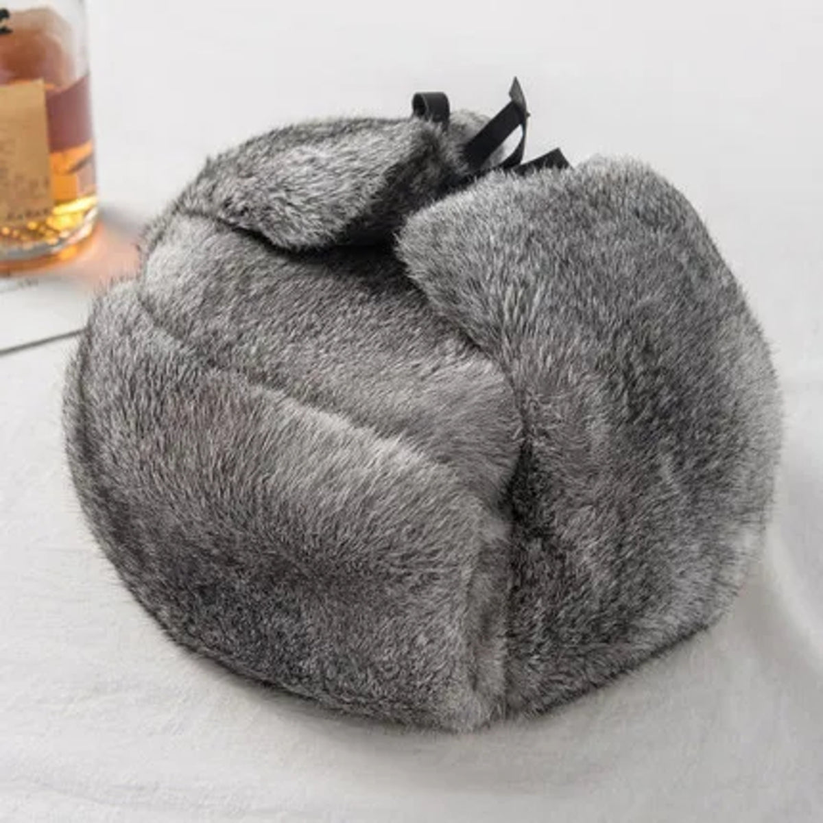 Men's Fur Bomber Hat - Winter Earflap Cap
