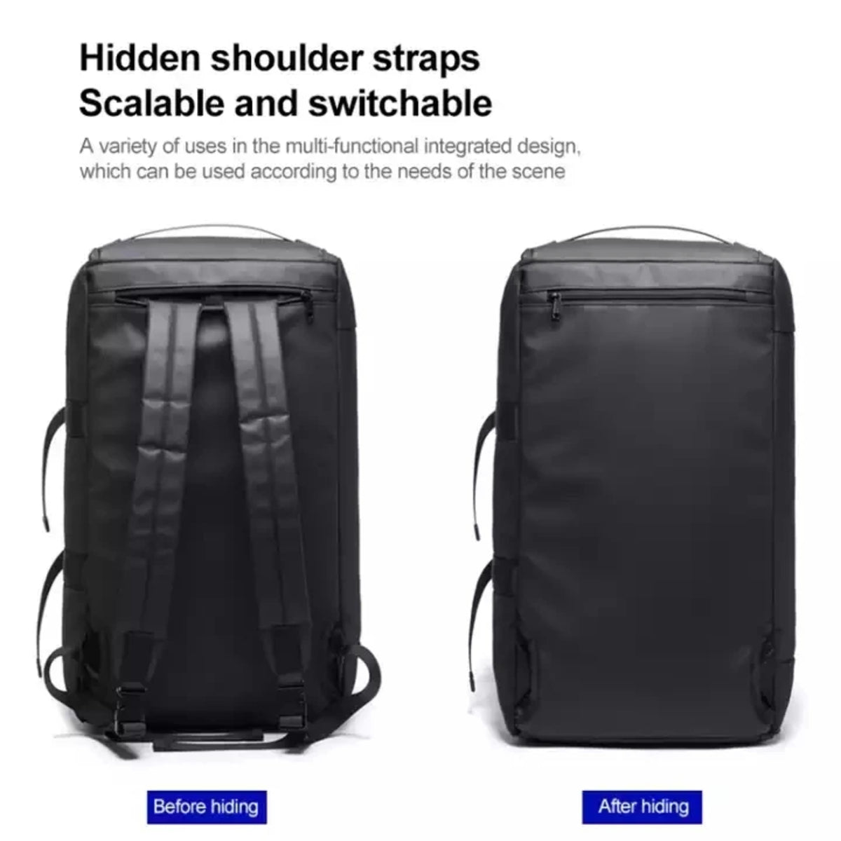 Men's Gym Bag - Waterproof Multifunction Duffle Backpack for Travel