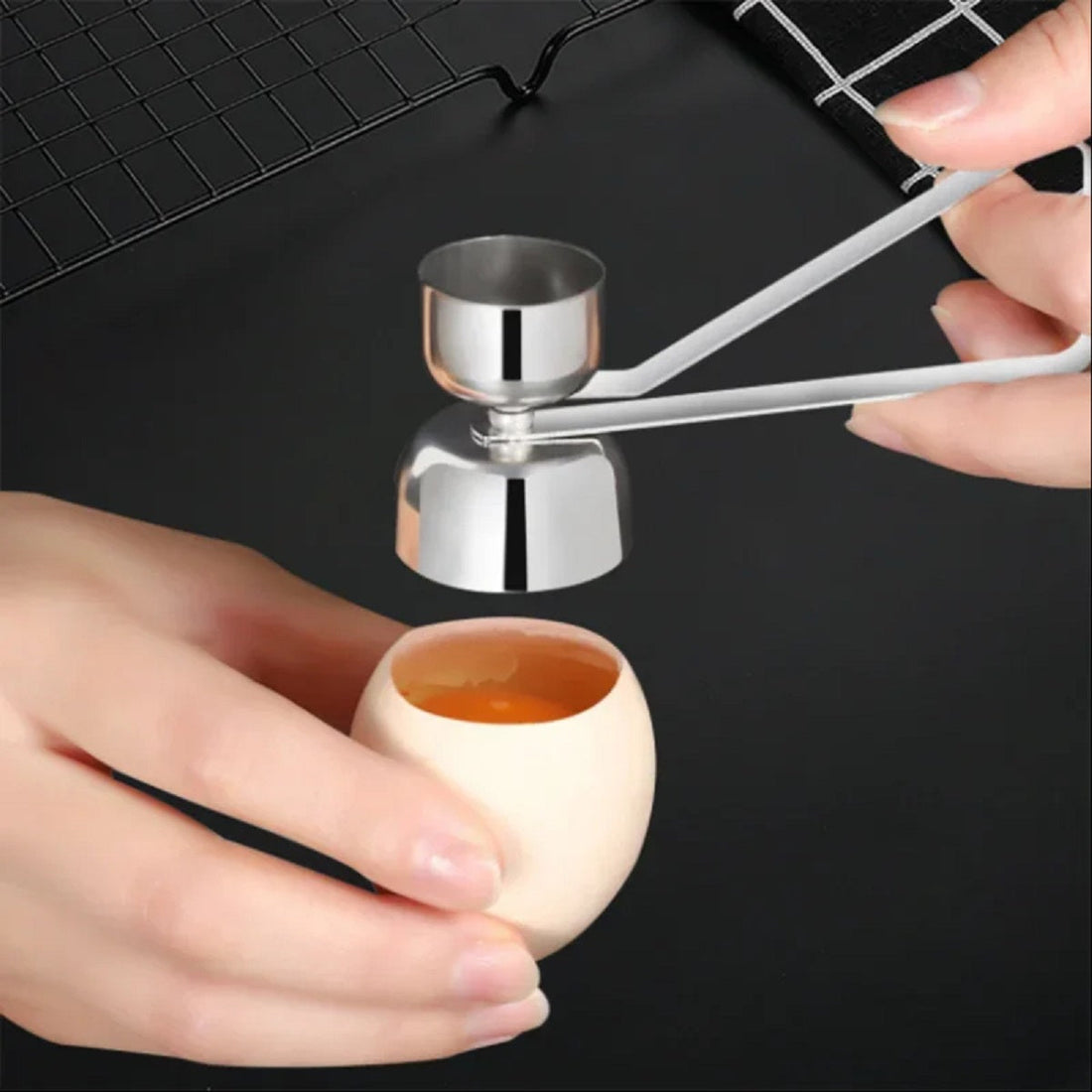 Stainless Steel Eggshell Cutter - Double-Head Egg Topper Tool