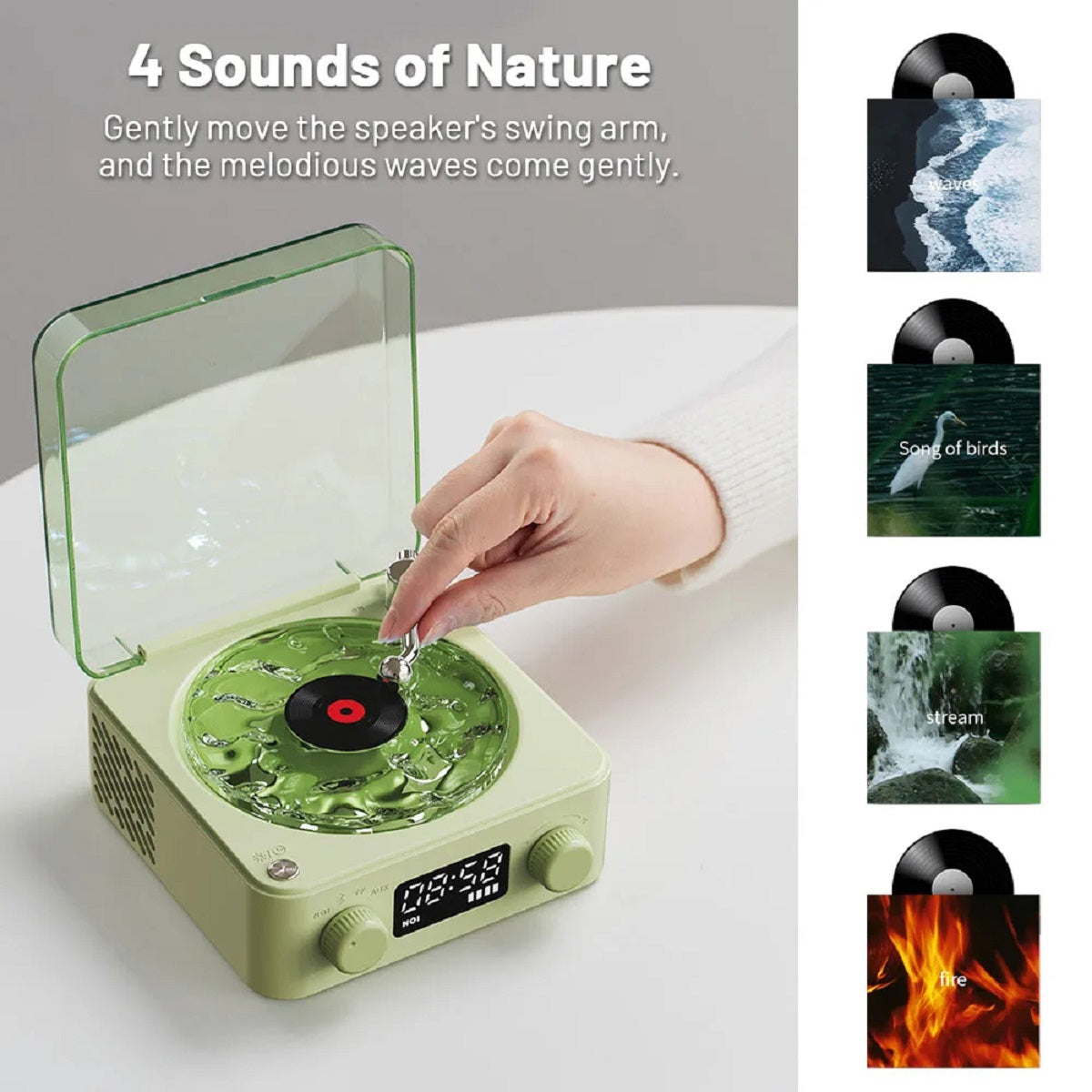 Vintage Bluetooth Speaker - White Noise Sleep Aid and RGB Light
