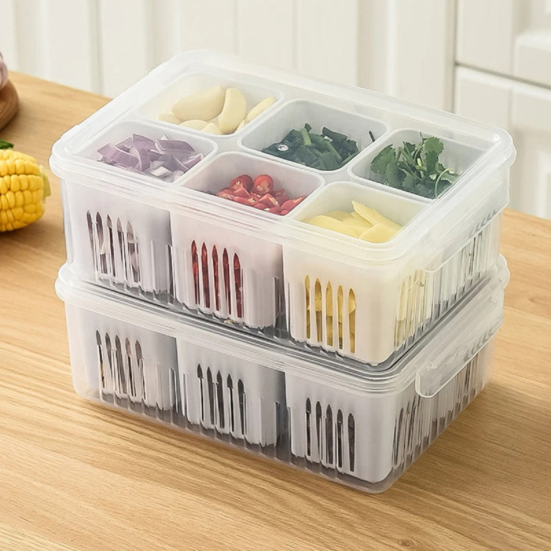 Refrigerator Storage Box - Fresh Organized Food Vegetable Fruit Keeper