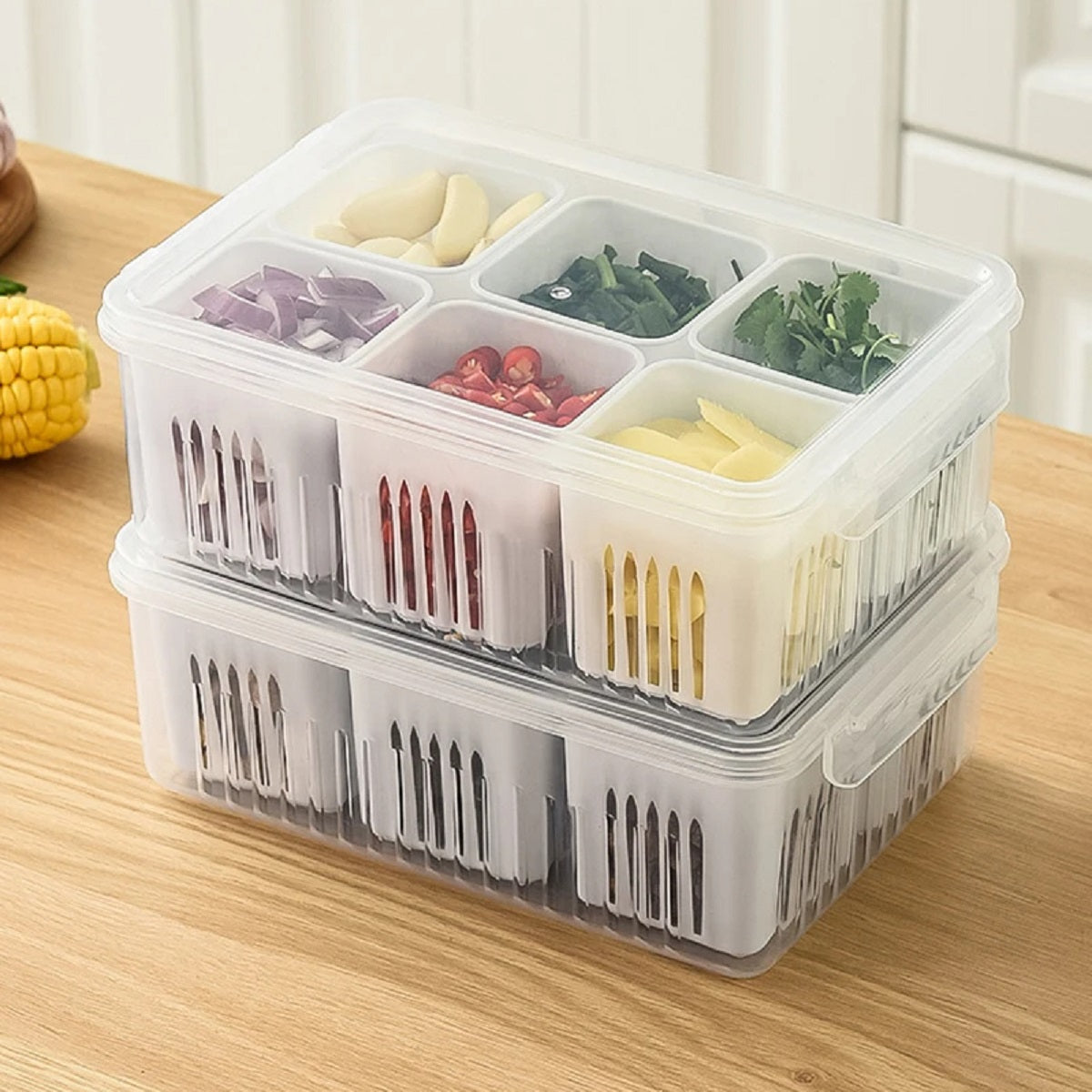 Refrigerator Storage Box - Fresh Organized Food Vegetable Fruit Keeper