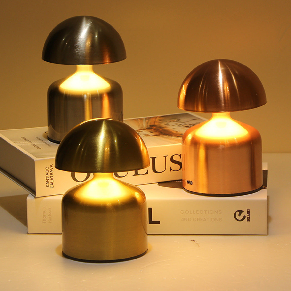 LED Touch Table Lamp - USB Rechargeable 3-Color Dimmable Night Light
