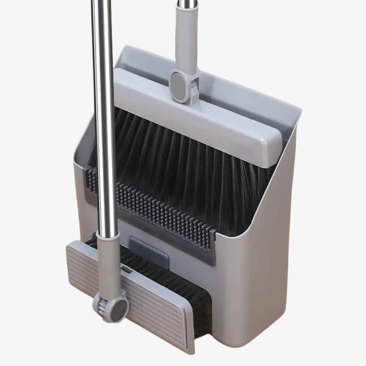 3-In-1 Broom Dustpan Set - Heavy-Duty Floor Cleaning with Hair Catcher