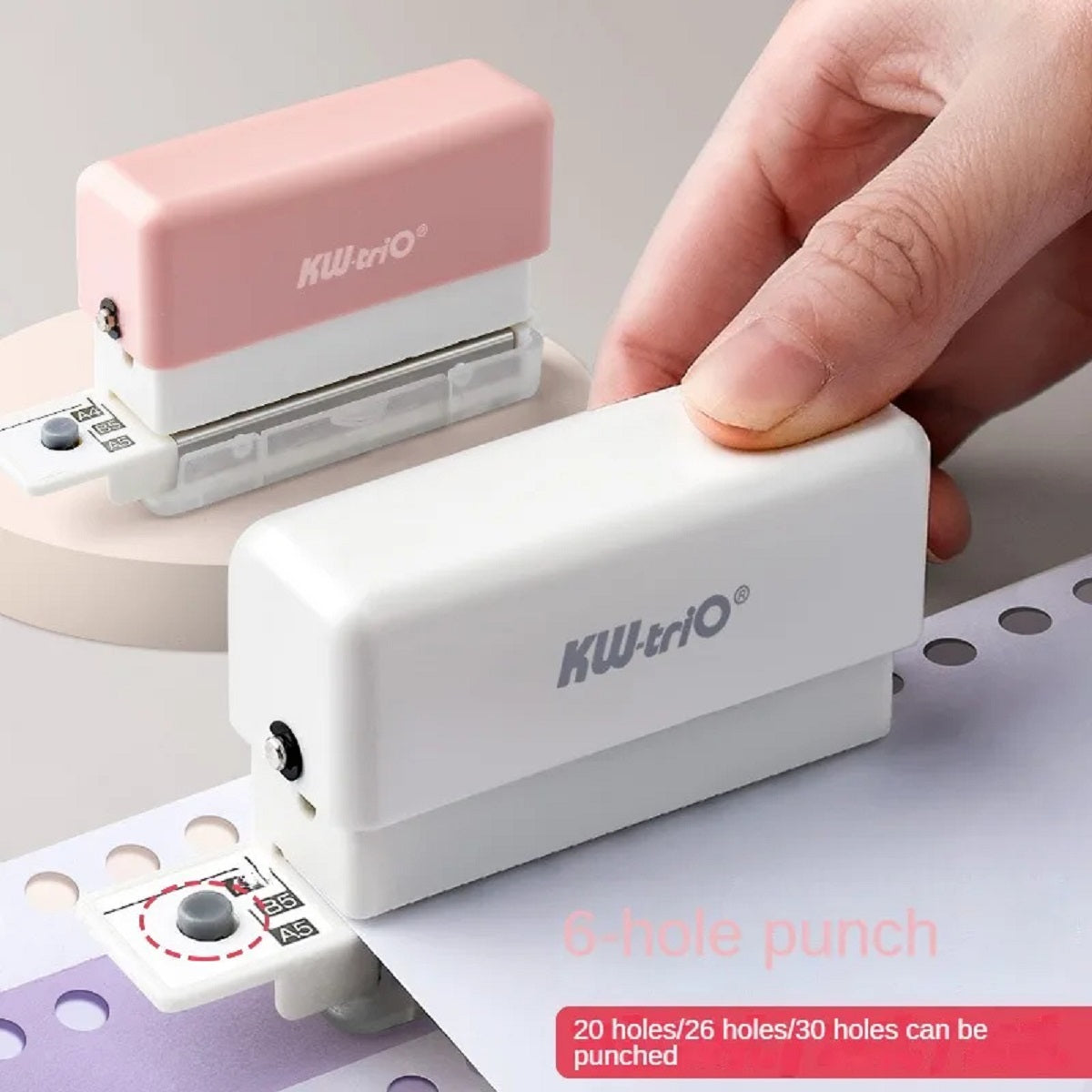 Mini 6-Hole Punch Machine - DIY Planner and Paper Binding Tool