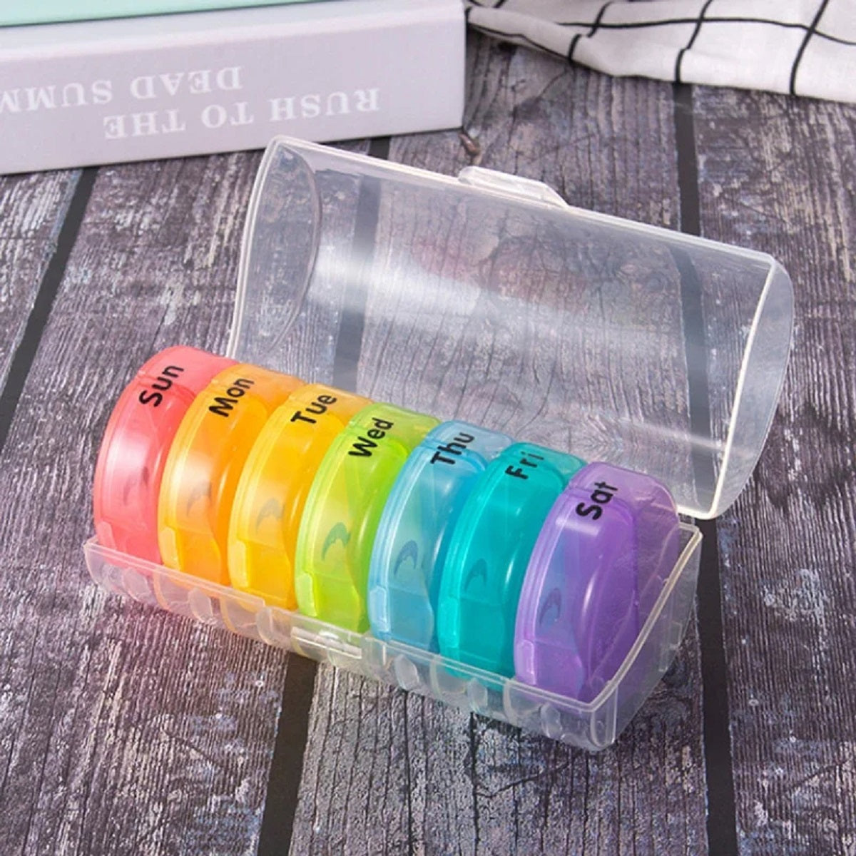 7-Day Pill Organizer - Weekly Portable Medicine Box