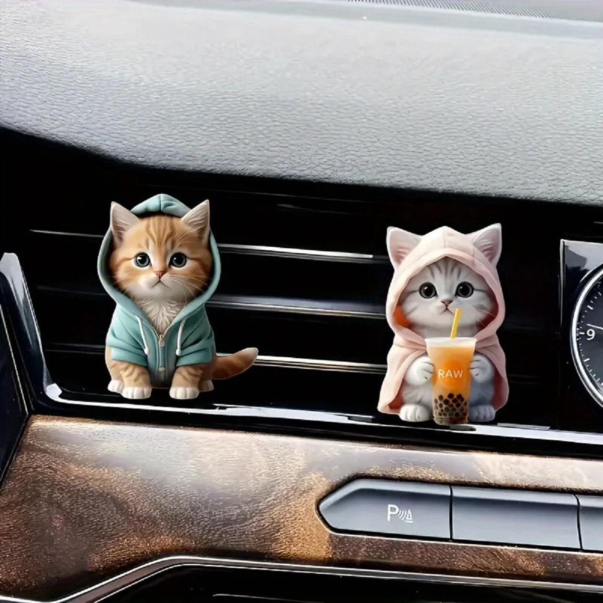 Cat Car Aromatherapy Clip - Cute Acrylic Vent Freshener