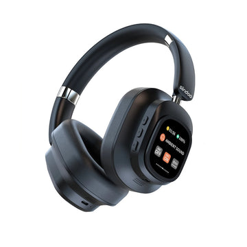 Hybrid Wireless Headphones - Headset with LED Screen and Magnetic Touch Control