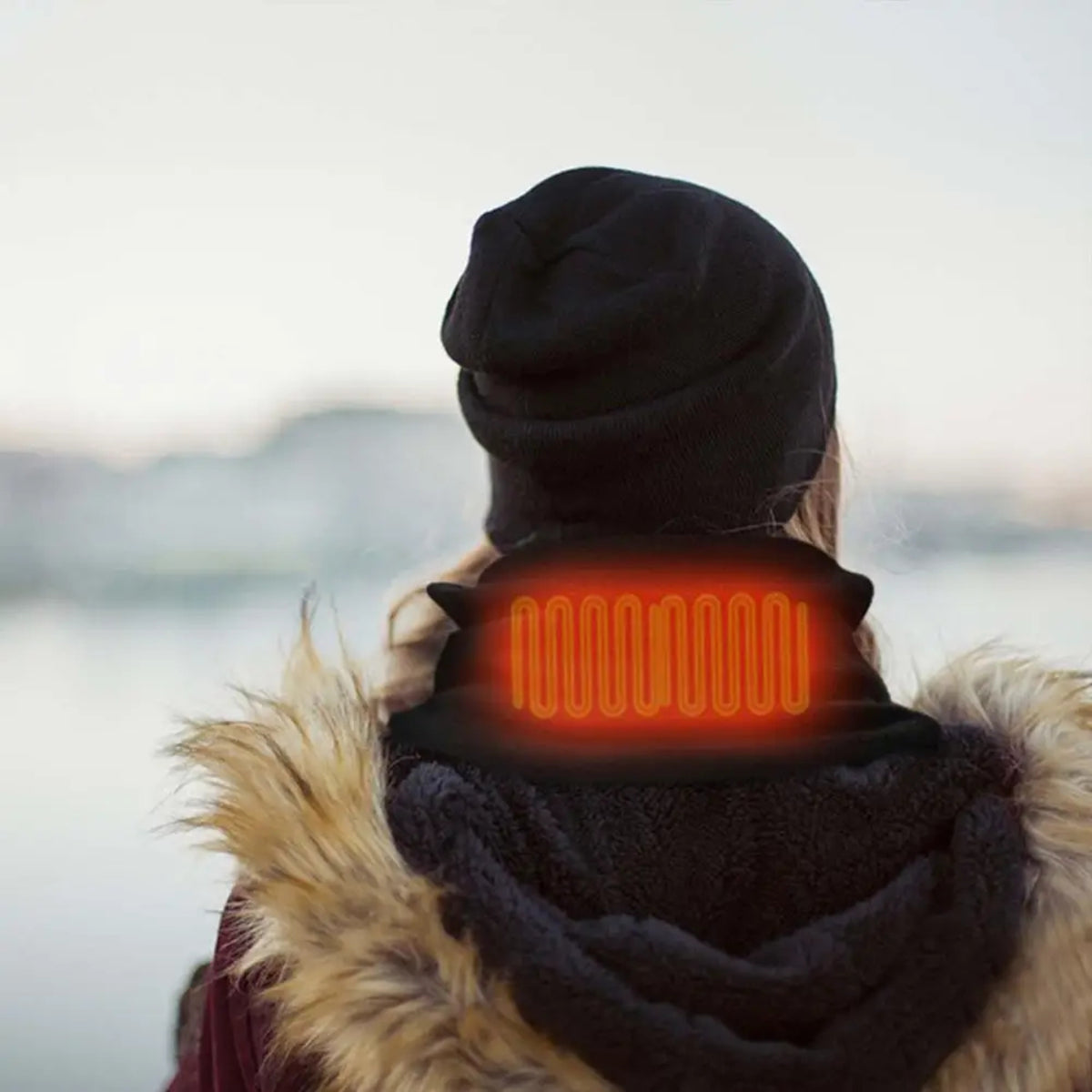 USB Heated Scarf - Wireless Neck Warmer for Winter Outdoor Sports