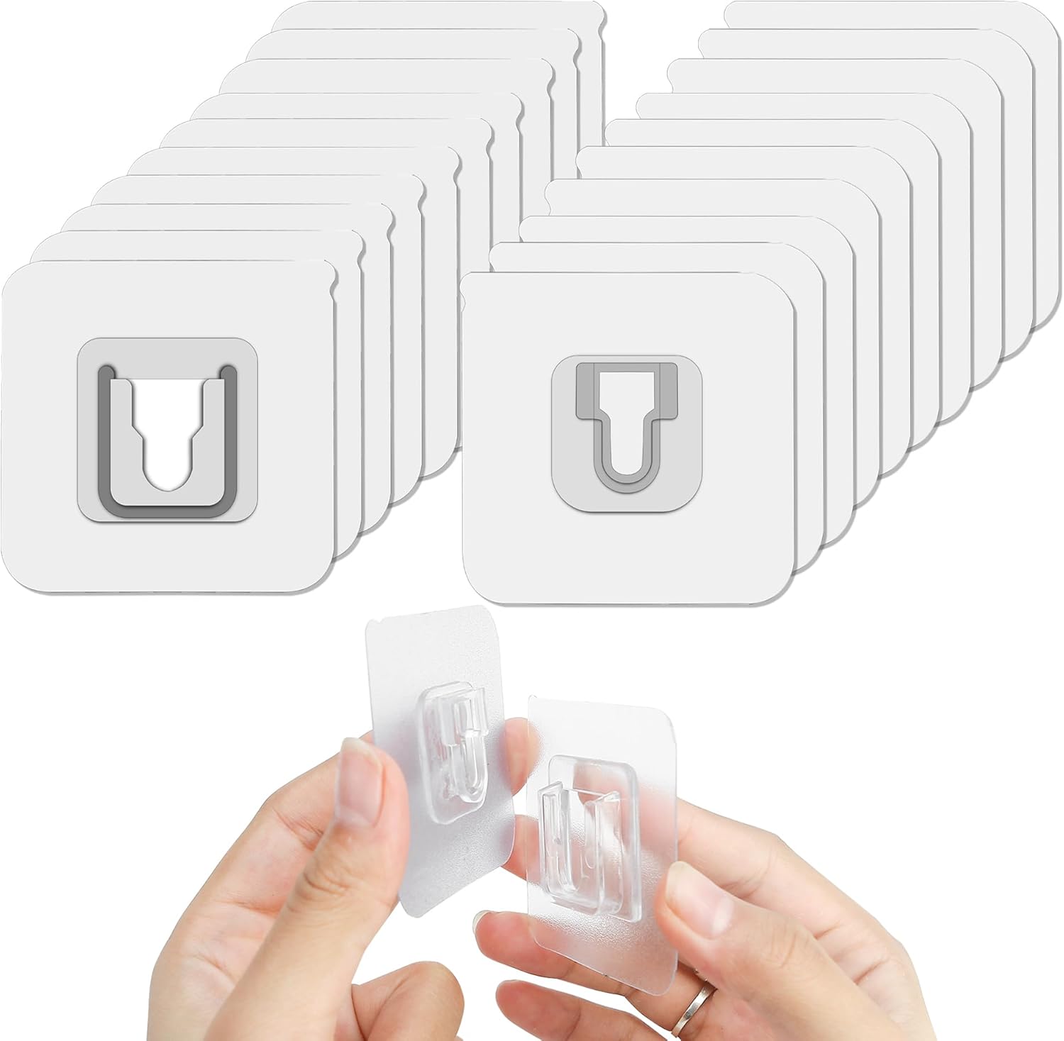 Double Sided Adhesive Wall Hooks Transparent