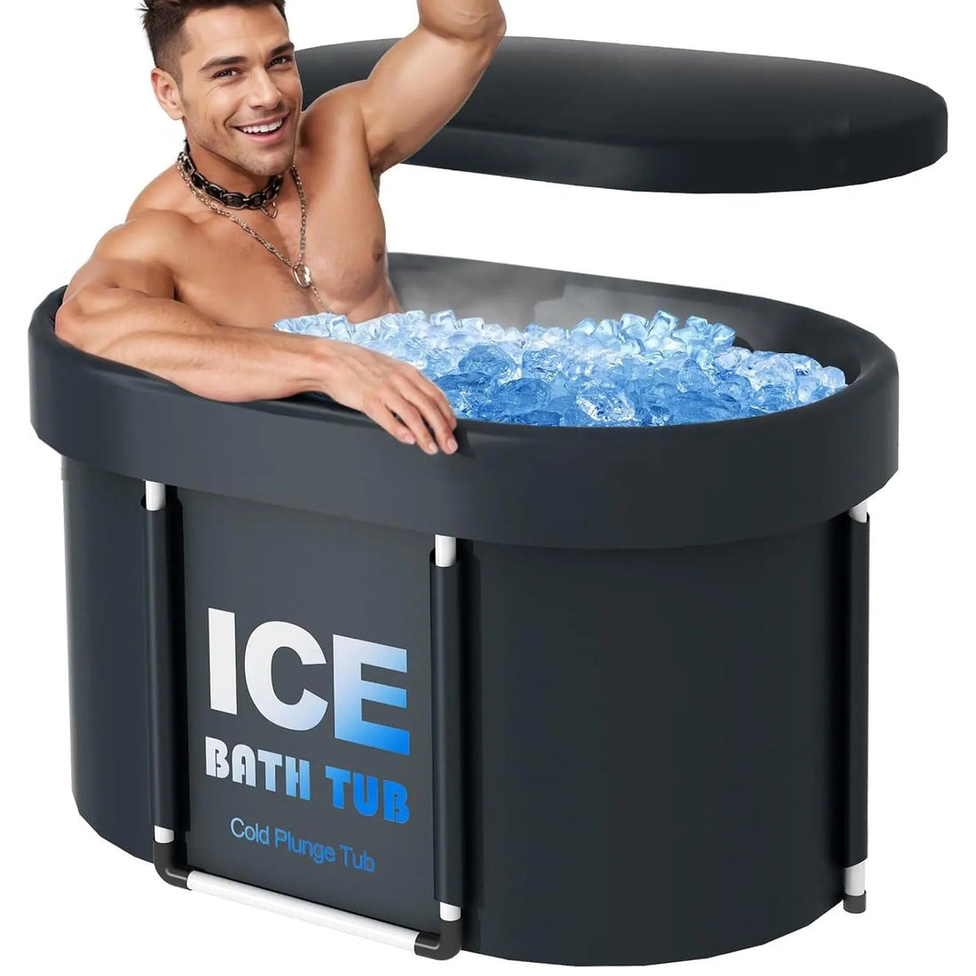 Oval Ice Bath Tub - 450L Portable Cold Plunge