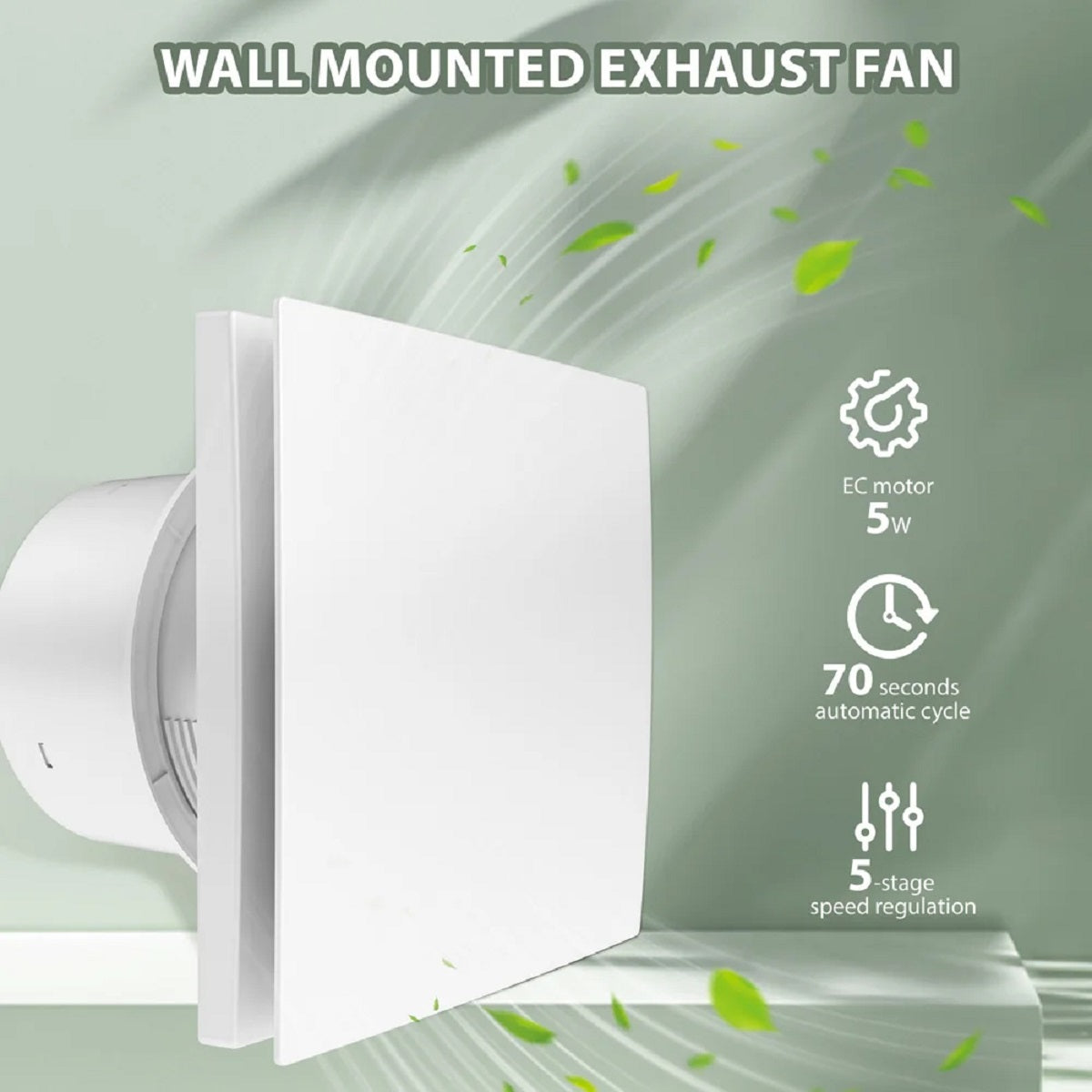 Reversible Exhaust Fan - Wall-Mount Ventilation with Remote