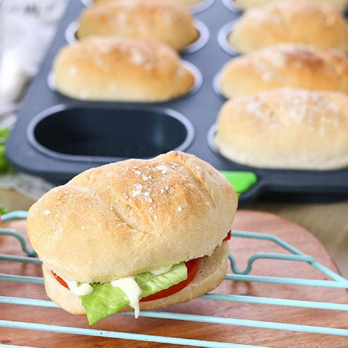 Non-Stick Bread Mold Baking Tray Silicone Round Baker