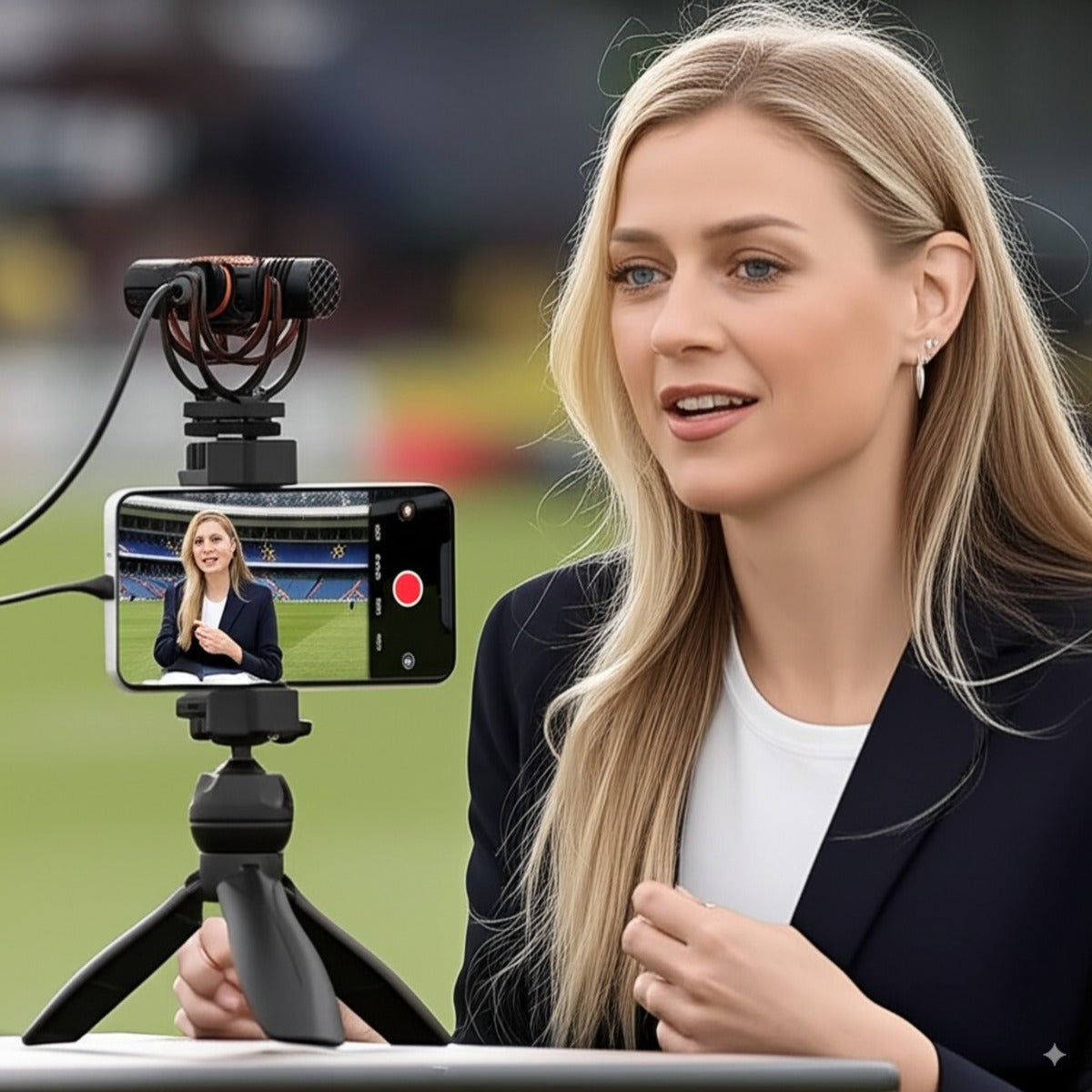 Pro Shotgun Microphone - On-Camera Cardioid Mic with Shock Mount