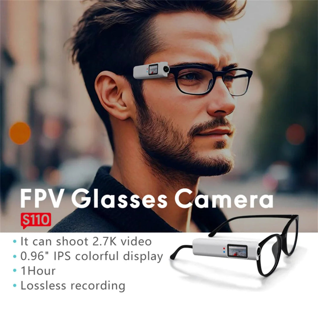 Camera Glasses - HD WiFi Eyewear with Video and Audio Recording