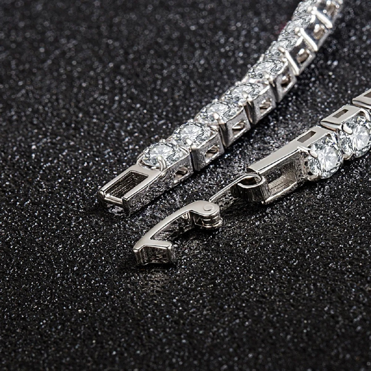 S925 Sterling Silver Tennis Bracelet Zirconia Charm Jewelry