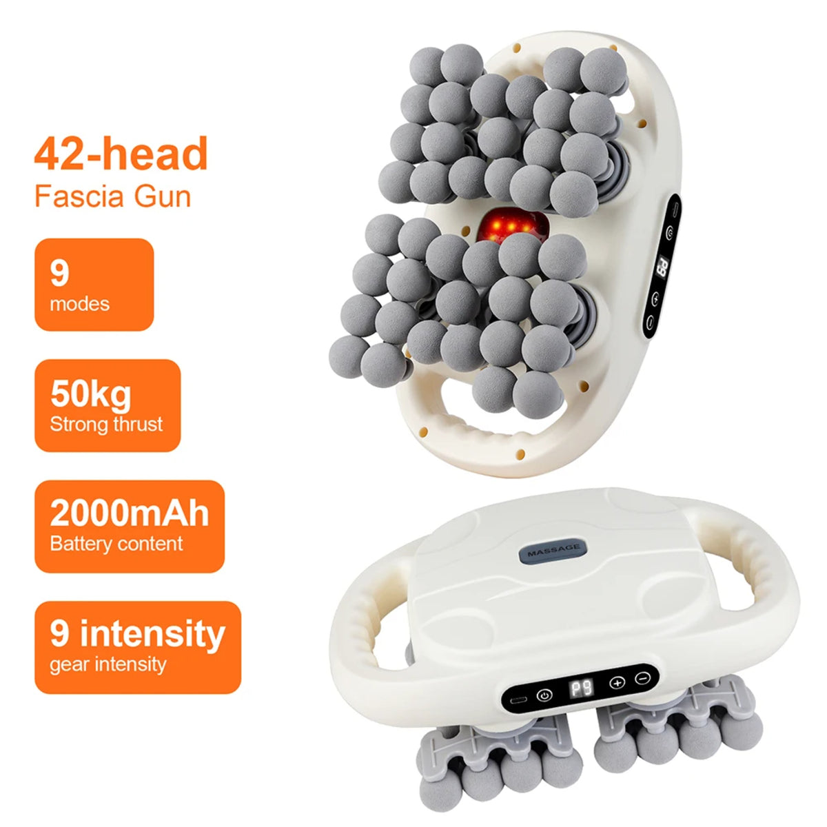 42-Head Massage Gun - High-Frequency Muscle and Fascia Massager