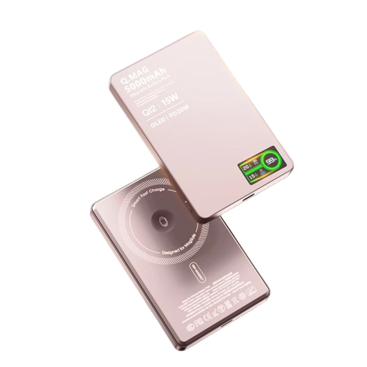 3-In-1 Magnetic Power Bank - Wireless Fast Charging with LCD Display