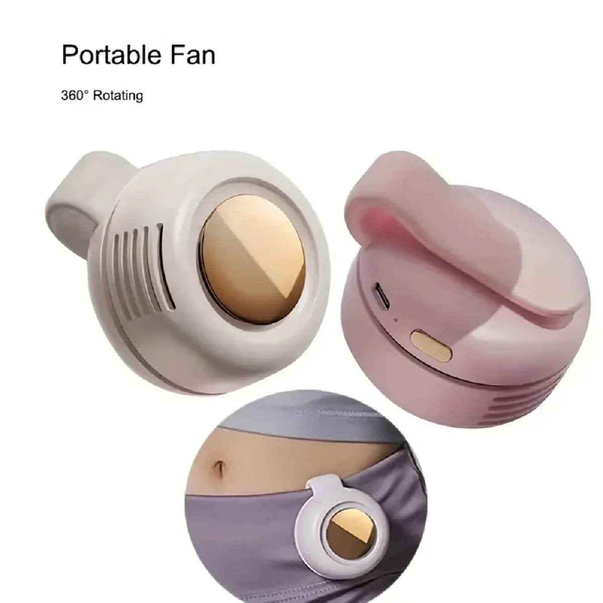 Portable Bladeless Waist Fan - Silent Mini Clip-On for Outdoors