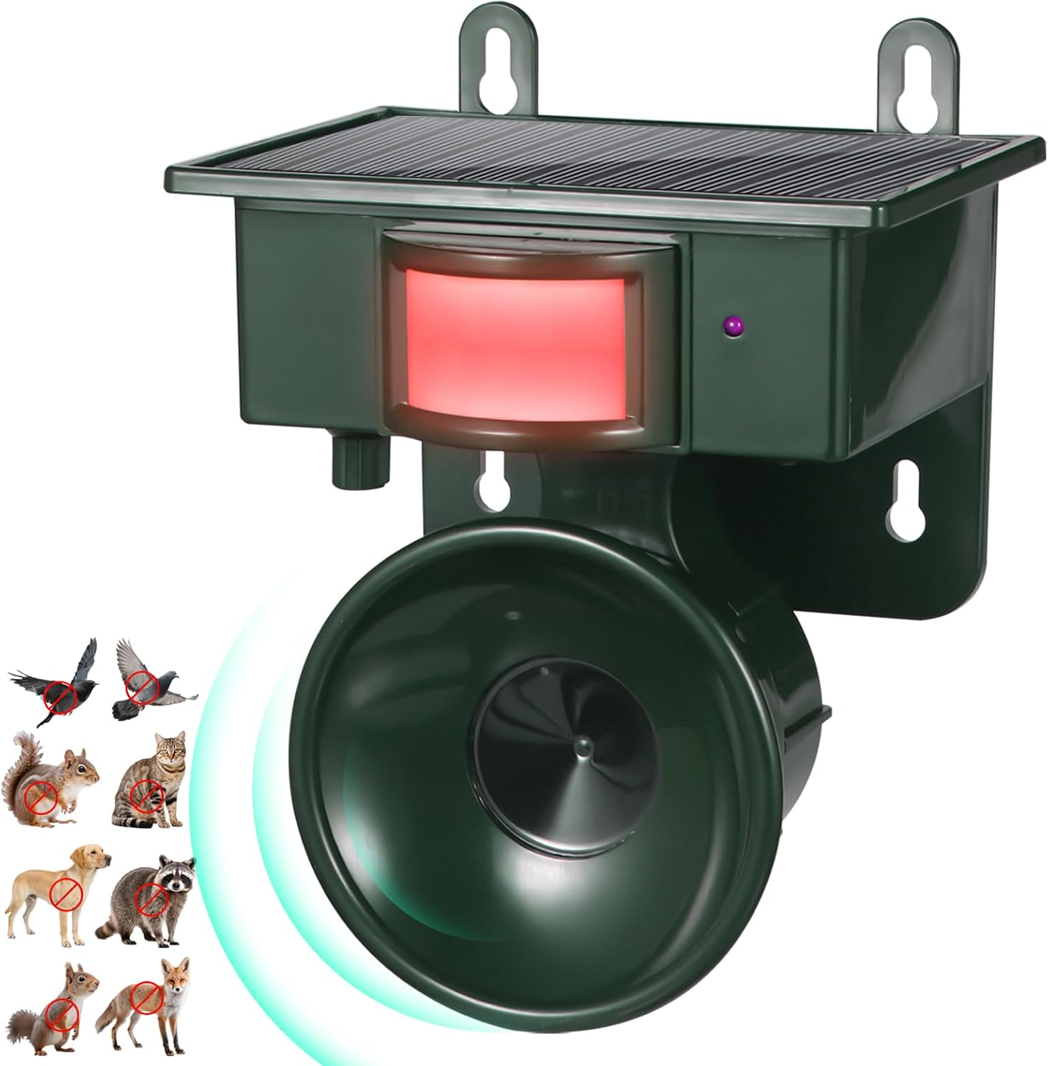 Solar Ultrasonic Animal Repellent - Motion-Activated Outdoor Pest Deterrent