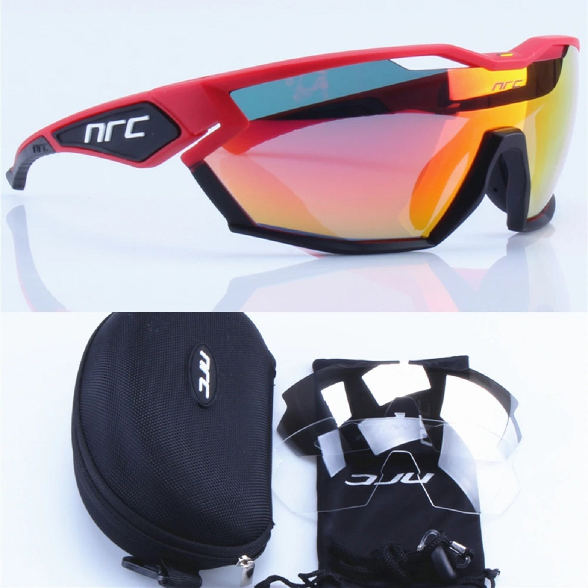 Cycling Sunglasses - 3-Lens Sport Glasses for MTB Road Bike