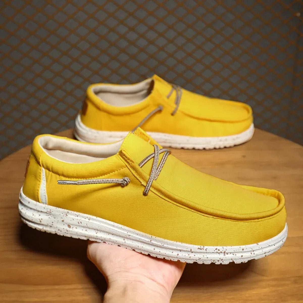 Men's Casual Canvas Loafers - Lightweight Breathable Driving and Boat Shoes