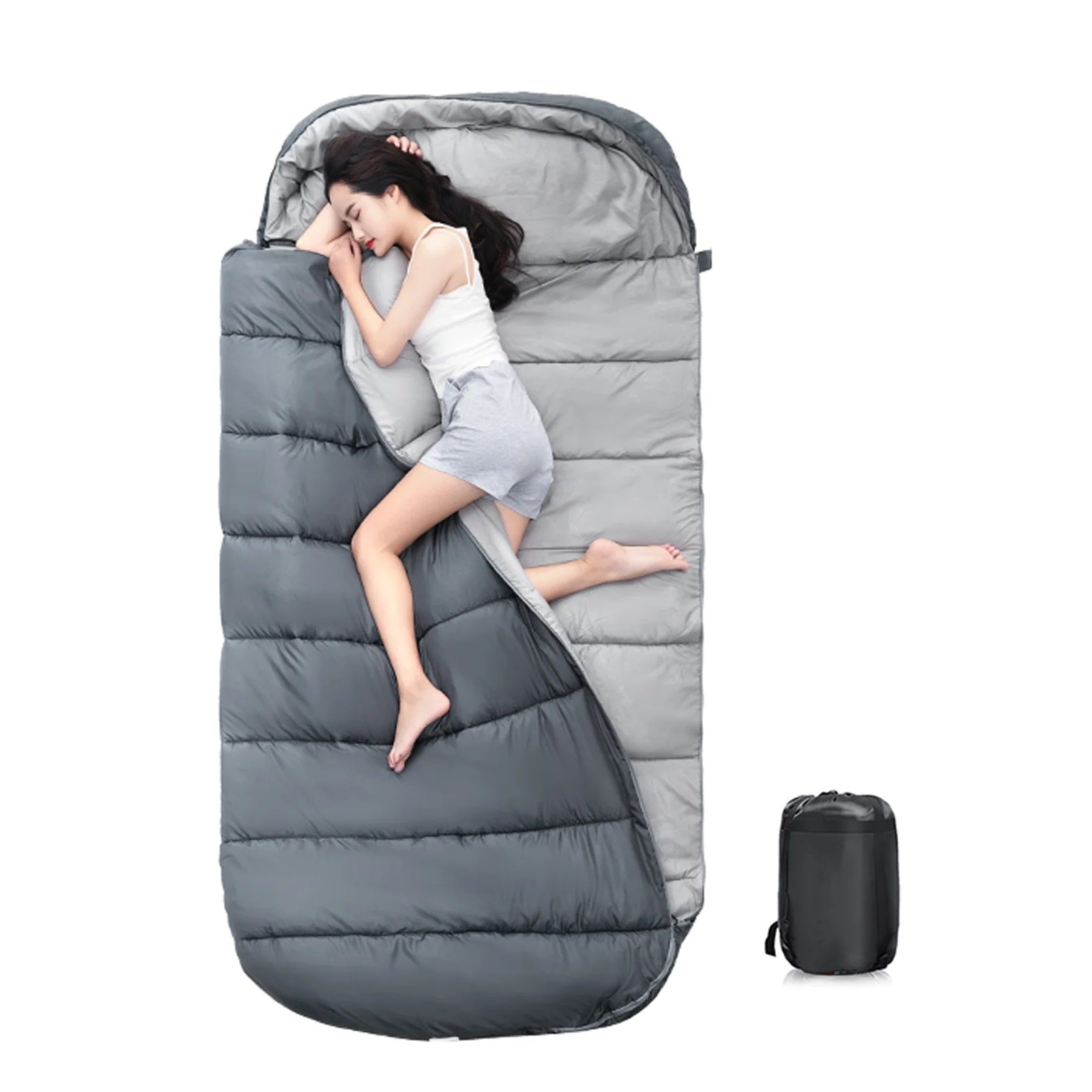 XL Winter Camping Sleeping Bag - Lightweight Long Adult Hiking and Fishing Bag