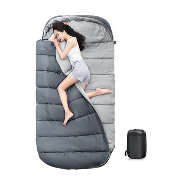 XL Winter Camping Sleeping Bag - Lightweight Long Adult Hiking and Fishing Bag