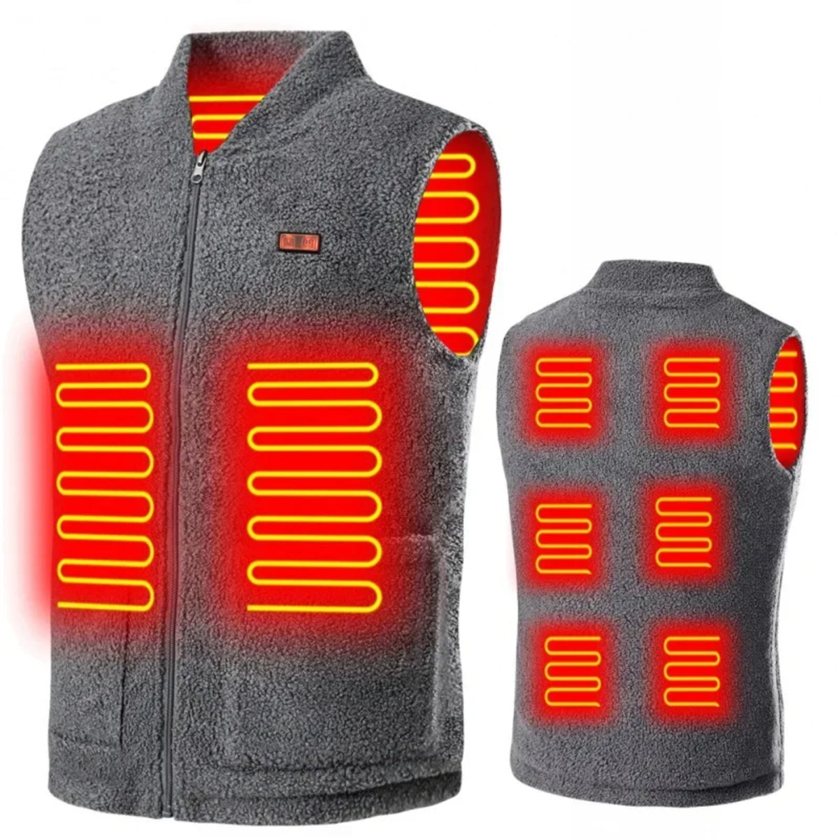USB Heated Vest - 3-Level Washable Sleeveless Winter Sports Jacket