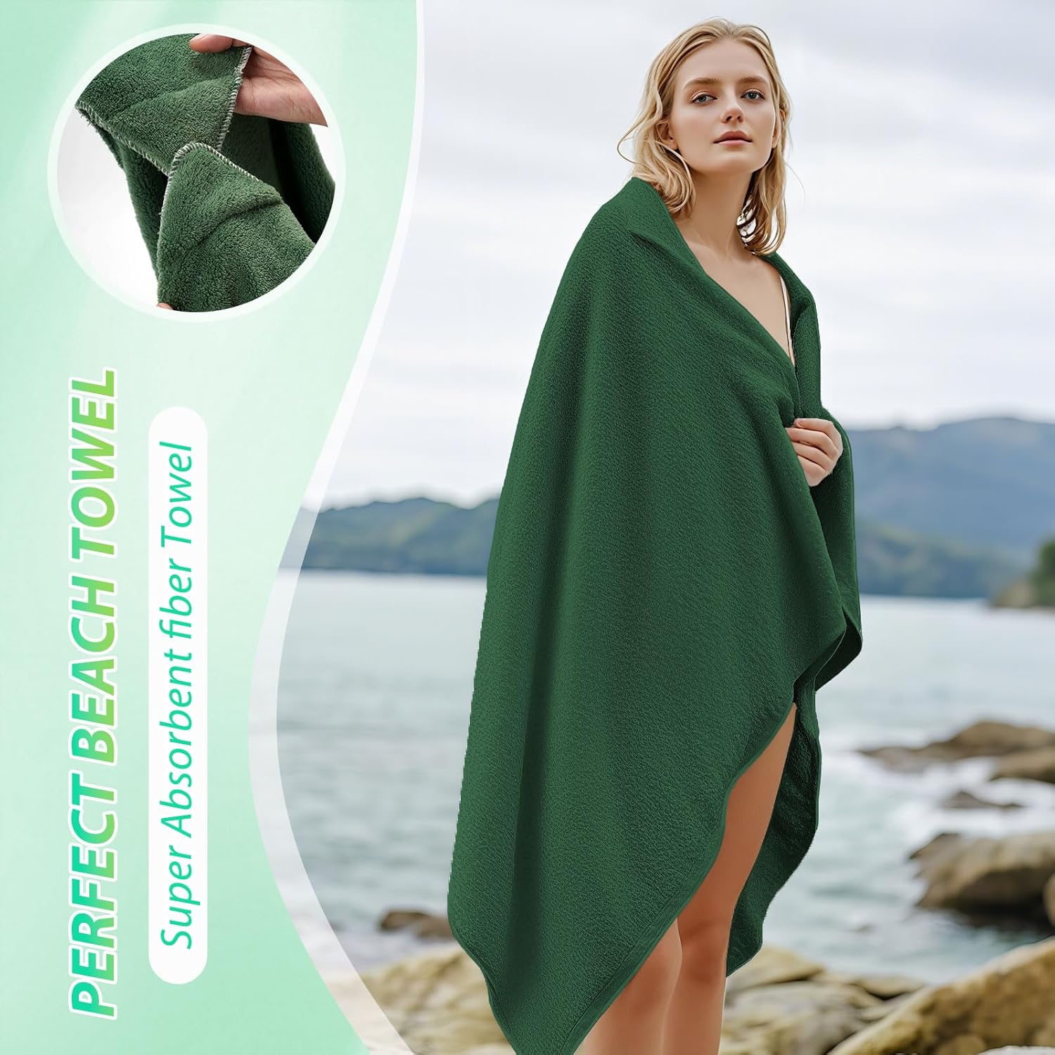 Magnetic Quick-Dry Towel - Portable Changing Cover for Beach Camping And Travel