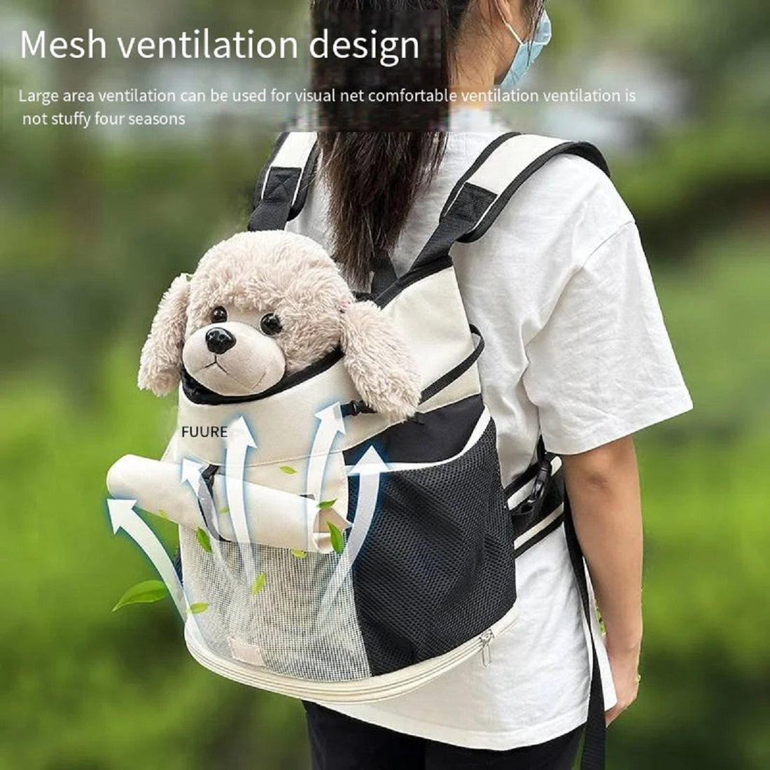 Pet Backpack - Travel Carrier for Dogs and Cats with Safety