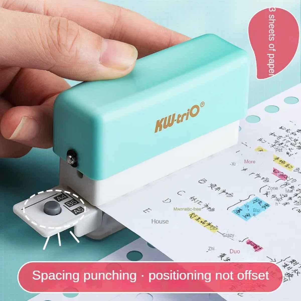 Mini 6-Hole Punch Machine - DIY Planner and Paper Binding Tool
