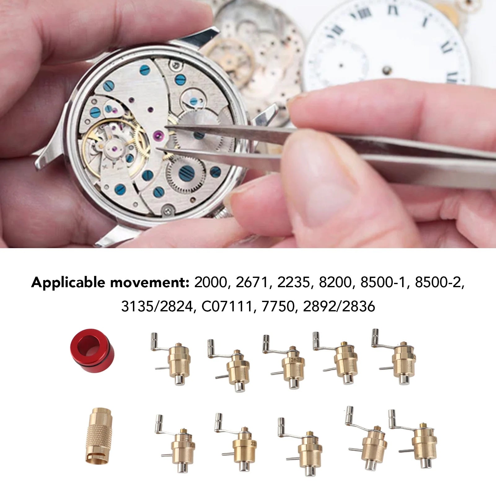 Watch Mainspring Winder Set - Brass Steel Repair Tool Kit