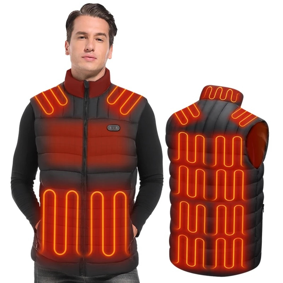 USB Heated Jacket Vest - Waterproof Winter Smart Heating Gear
