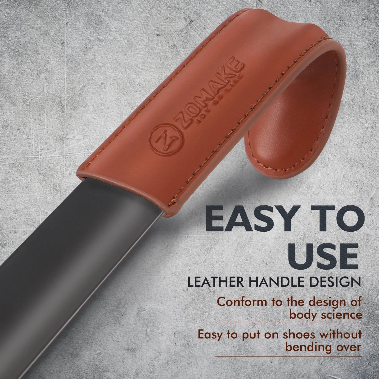 Metal Shoe Horn Long Handle for Seniors
