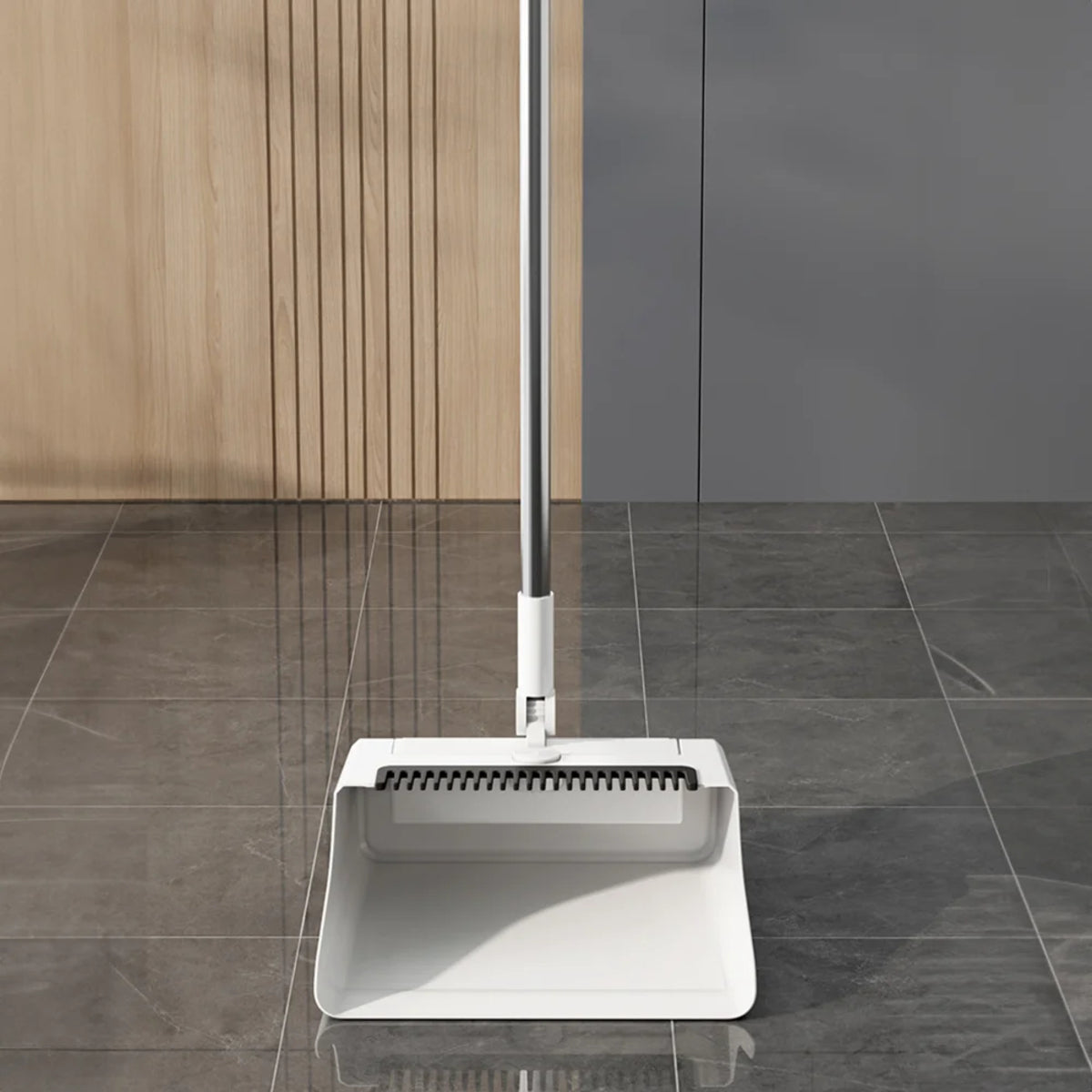 3-In-1 Broom Dustpan Set - Heavy-Duty Floor Cleaning with Hair Catcher