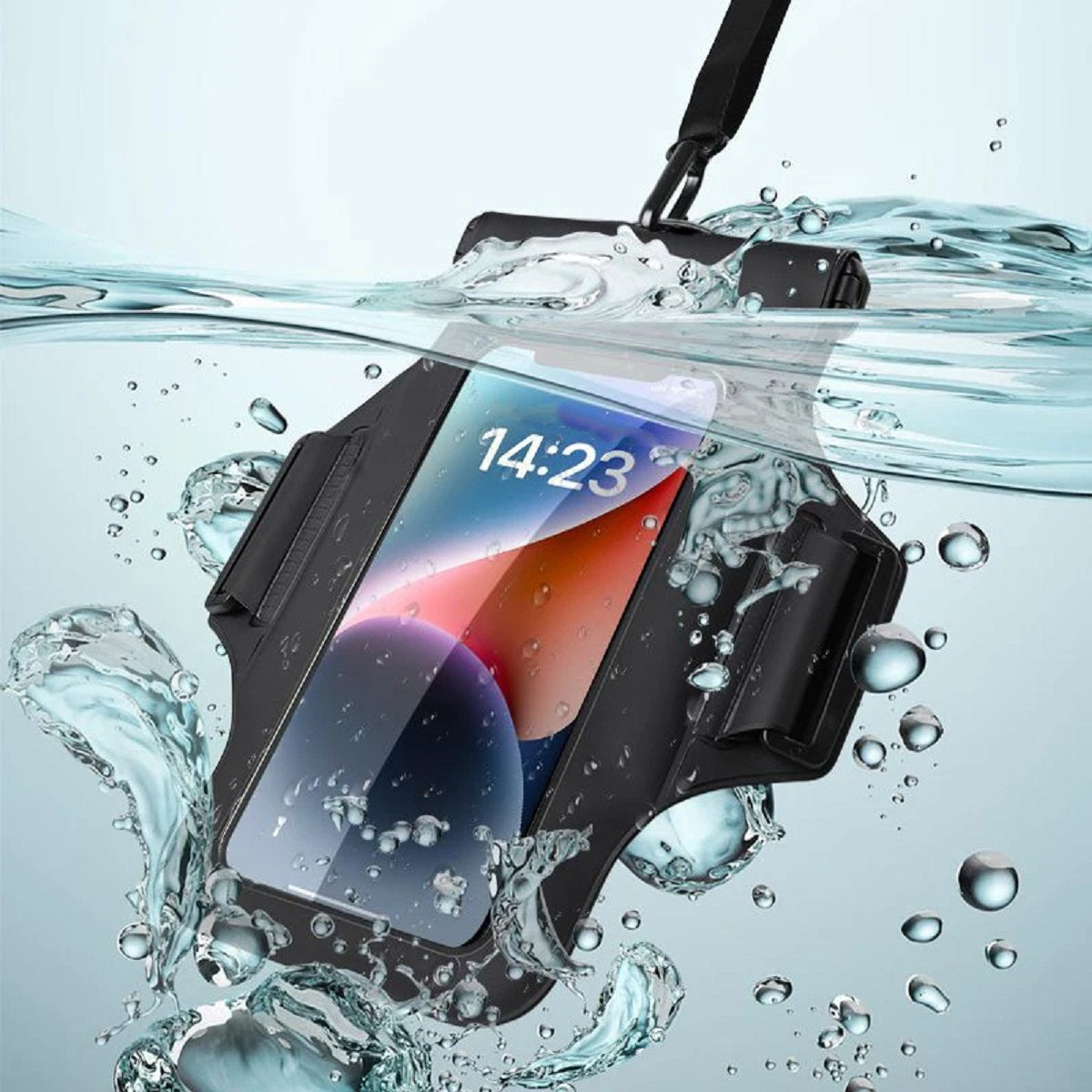 Waterproof Phone Armband Pouch - Case with Detachable Strap