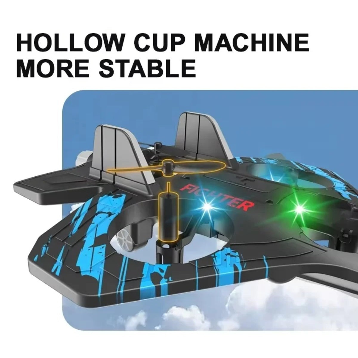 2.4G RC Foam Glider Aircraft - Remote Control Stunt Plane with LED Lights