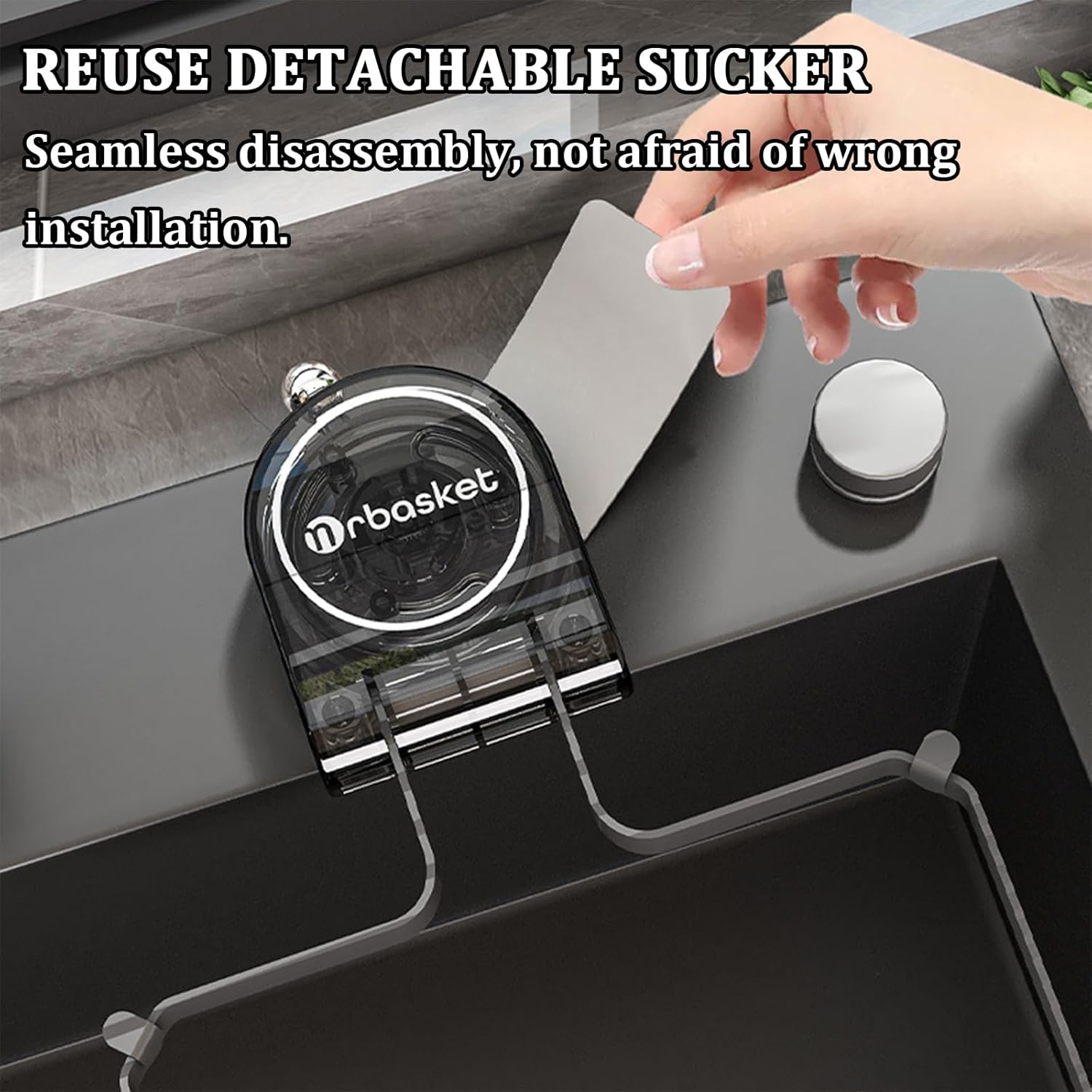 Kitchen Sink Filter Rack - Suction Cup Drain