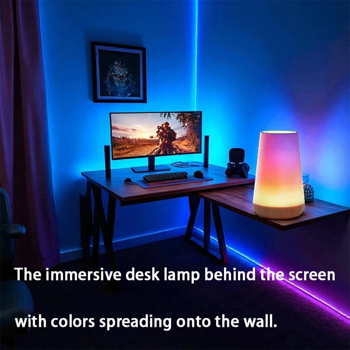 Bedside Table Lamp - USB Rechargeable Night Light with Remote and Dimming