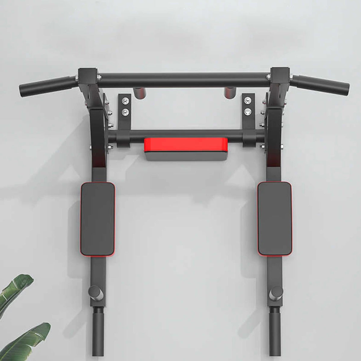 Wall-Mounted Pull-Up Bar - Heavy-Duty Steel Chin-Up Dip Station for Indoor Workouts