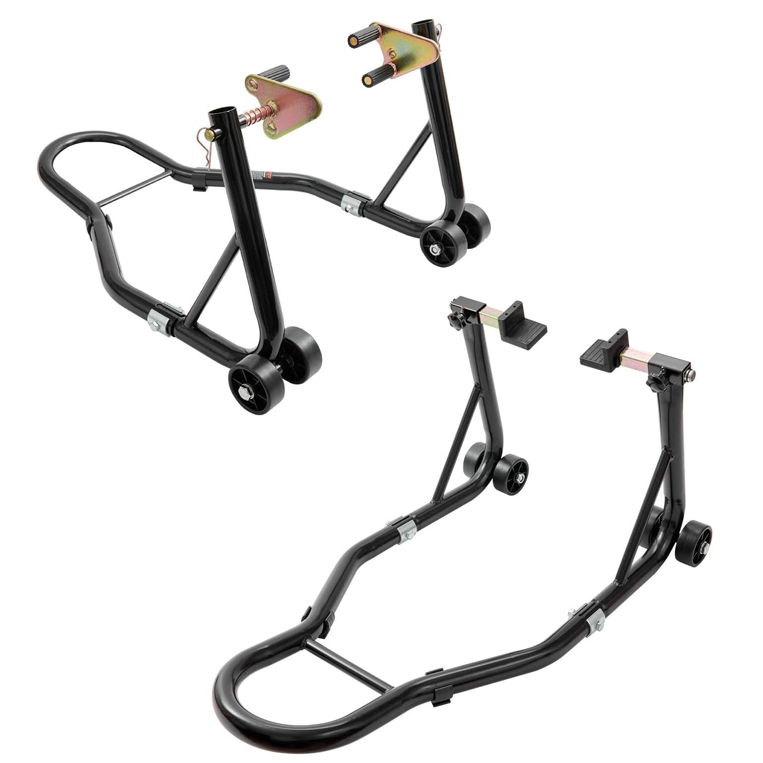 Motorcycle Front & Rear Stand - 850LBS Heavy-Duty Lift Combo
